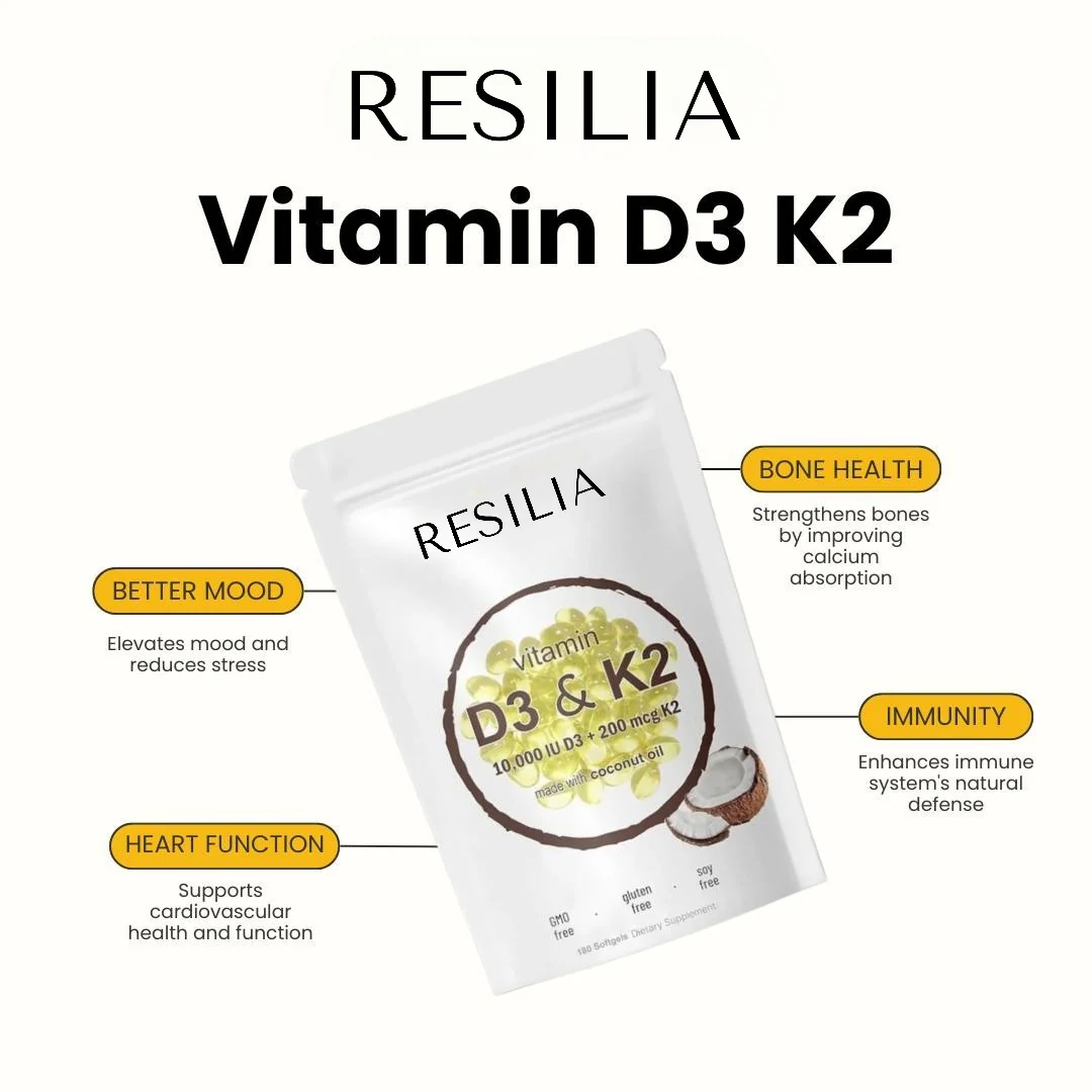 High-Potency Vitamin D3 & K2 Softgels Resilia® - Image 5